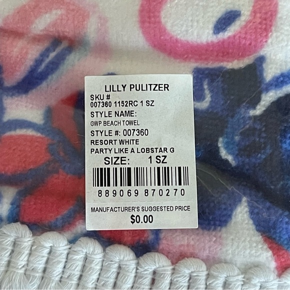 Lilly Pulitzer Beach Towel Party Like a Lobstar - Picture 3 of 4